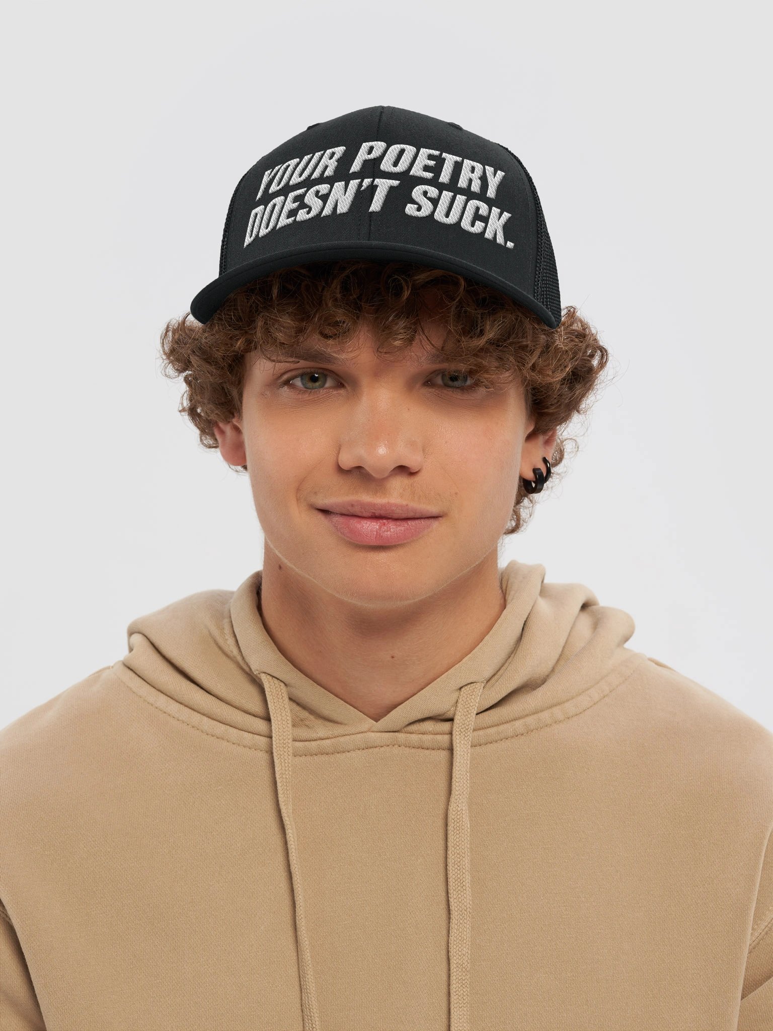 Your Poetry Doesn't Suck Trucker Hat - Black/White product image (5)