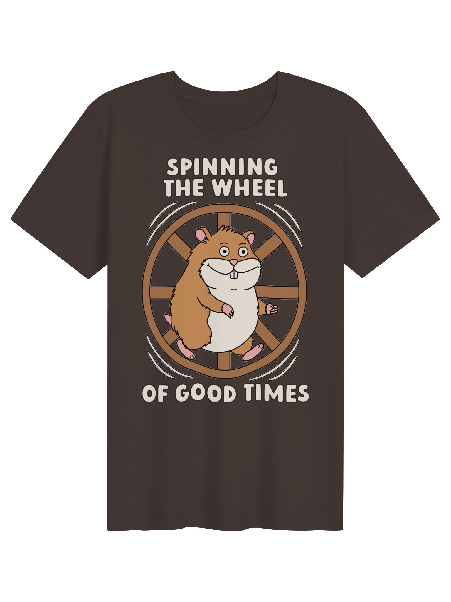 Spinning The Wheel Of Good Times Cute Silly Funny Hamster Unisex T-shirt product image (1)