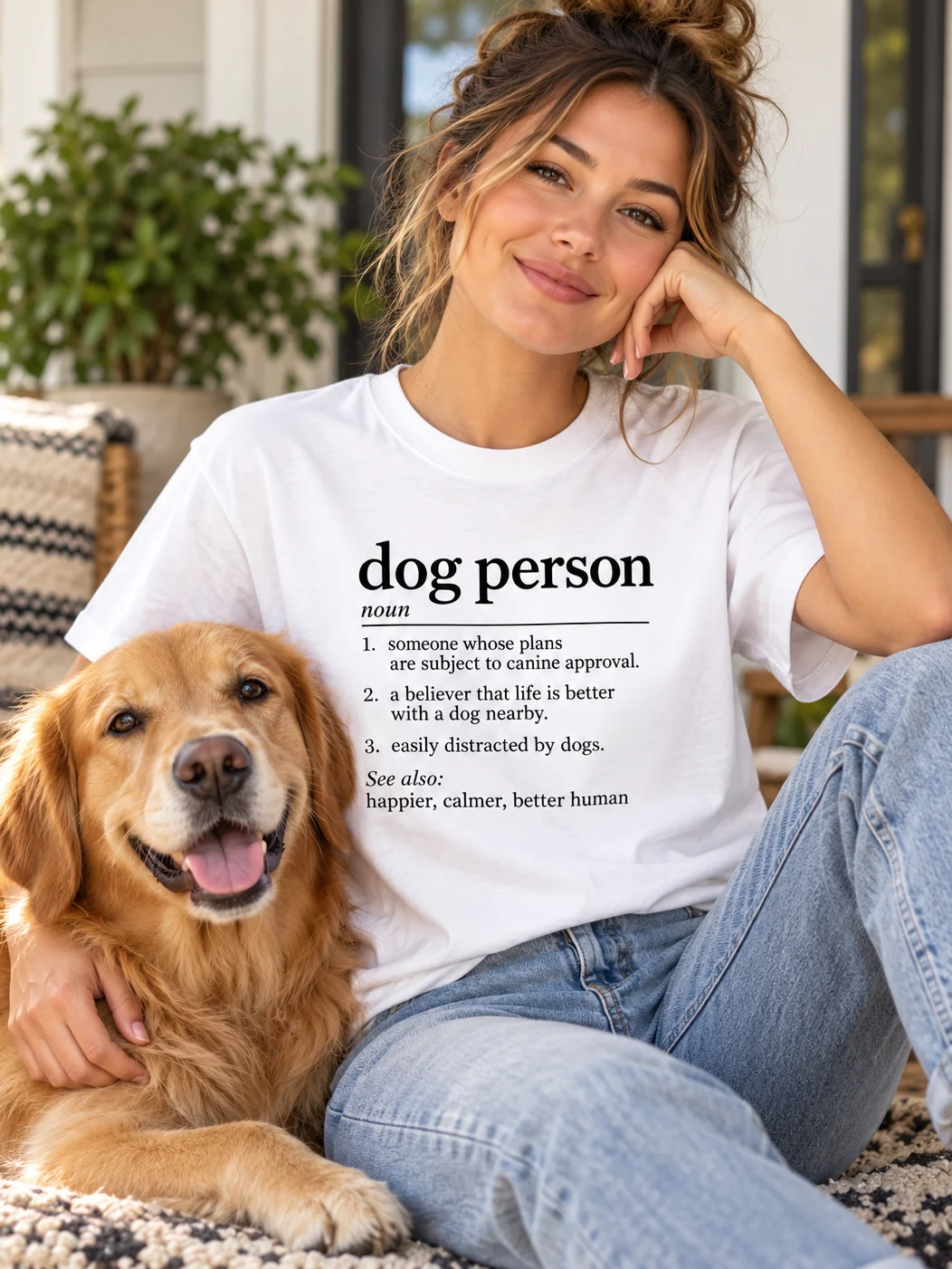 Dog Person Definition T-Shirt | Funny Dog Lover Shirt | Minimalist Dog Graphic Tee product image (9)