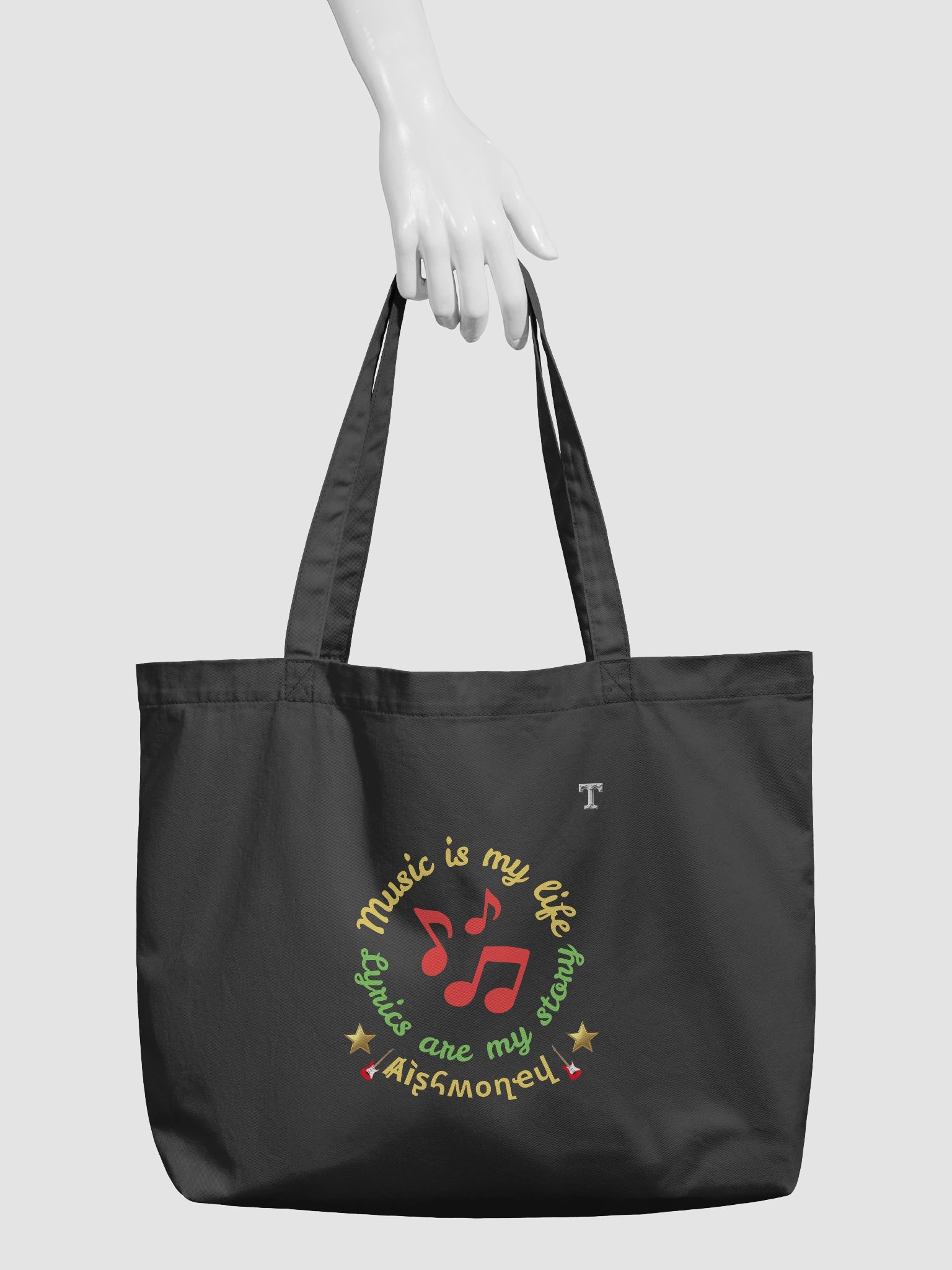 Aishmoney Musical Notes Circle Eco Tote product image (3)