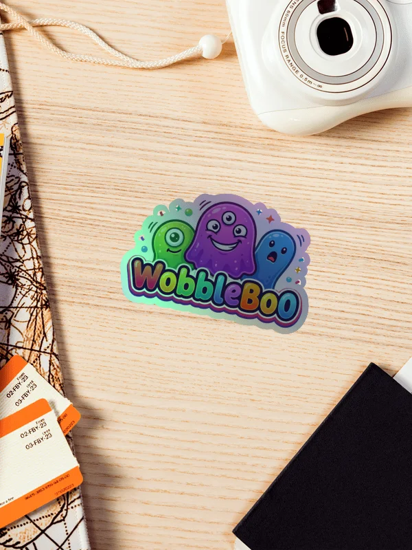 WobbleBoo Holographic Sticker Sheet - Smile & Shine Collection product image (1)