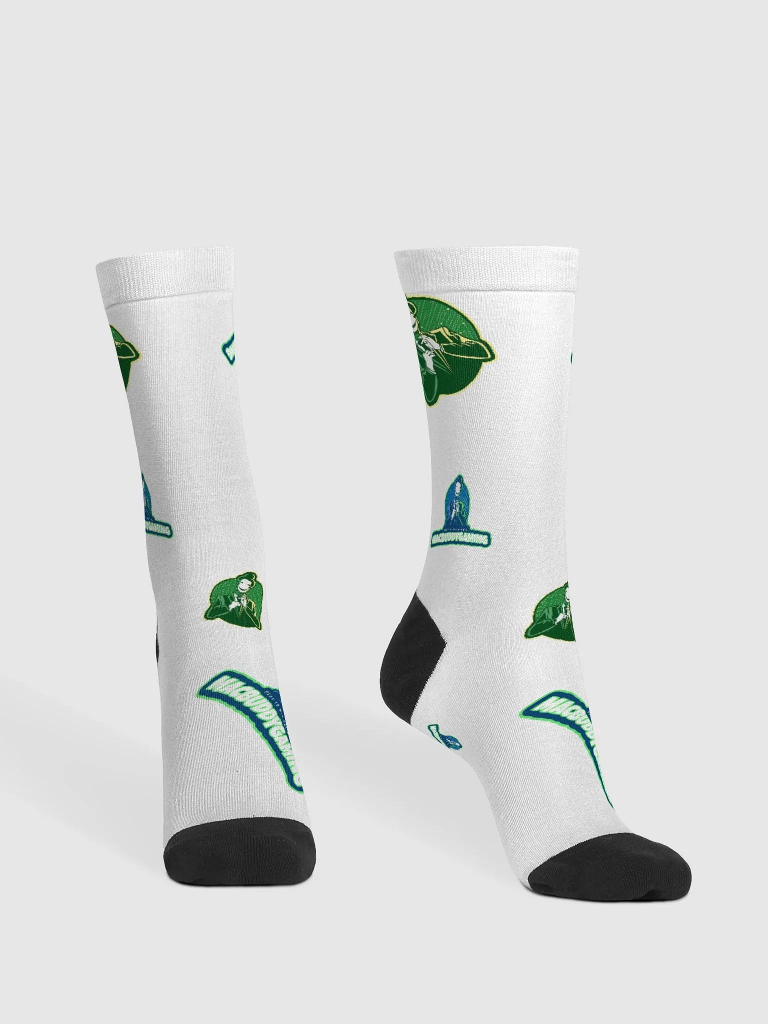 macbuddygaming mix-up logo crew socks product image (4)
