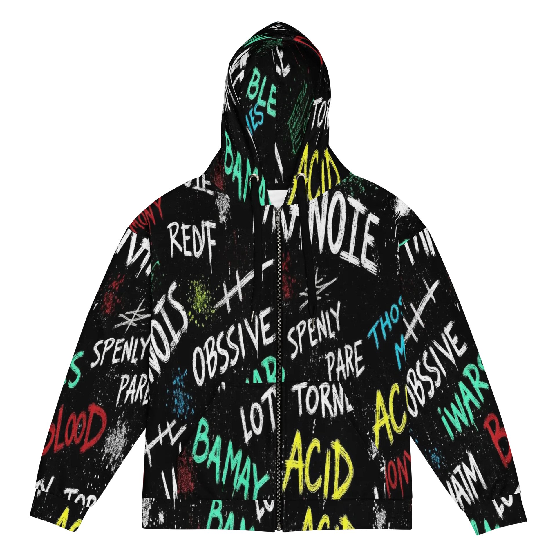 PSYCHO – Mental Static Series - All-Over Print Zip Hoodie product image (4)