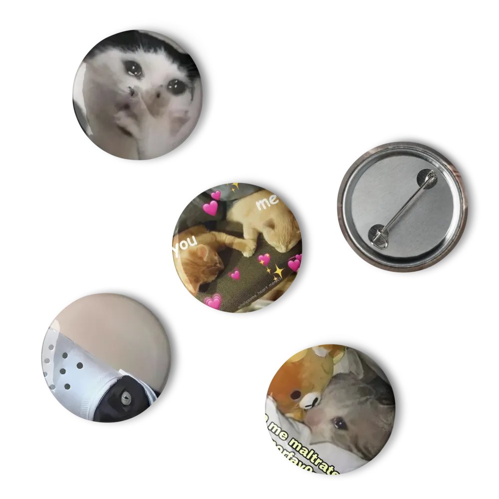 Set of Pin Buttons: Meme Cats 44 product image (6)