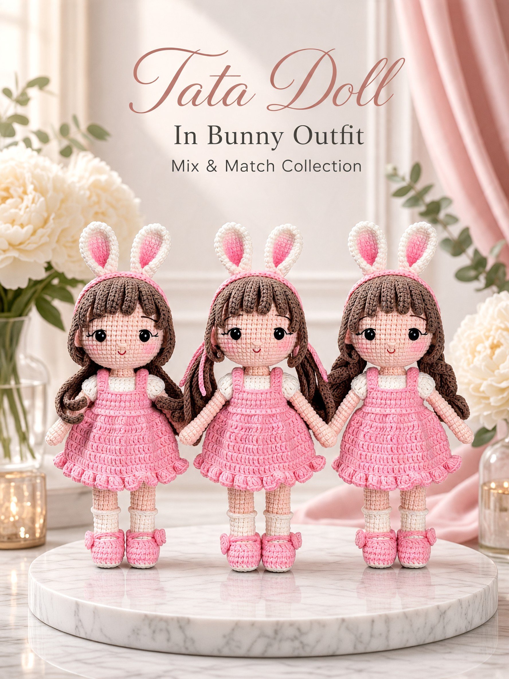 PDF | Crochet 9-inch Tata Doll in Bunny Outfit | Amigurumi Doll Pattern product image (5)