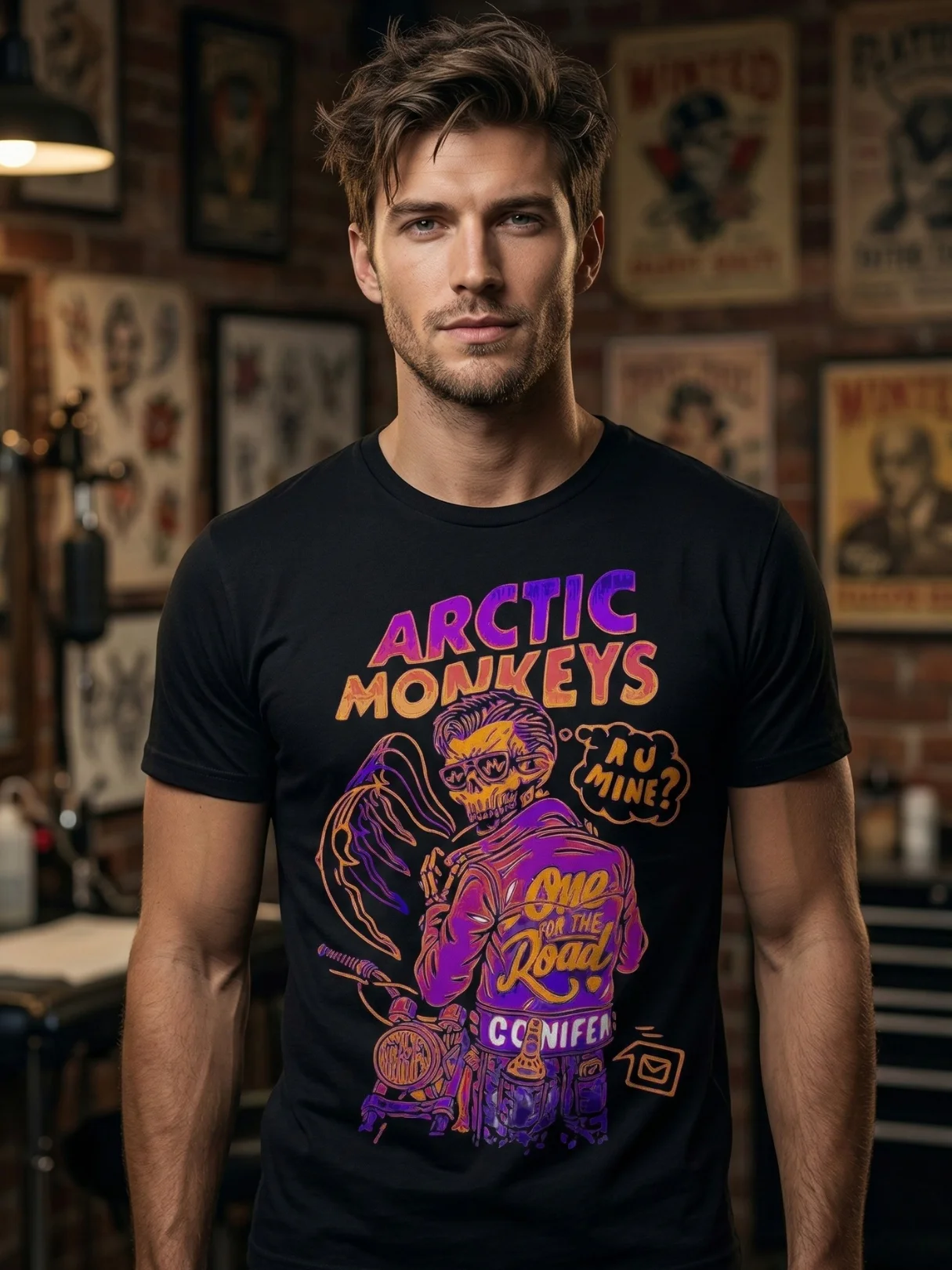 Arctic Monkeys One for the Road Graphic Tee | R U Mine Skeleton Dark Art | AM Era Collector Shirt product image (3)
