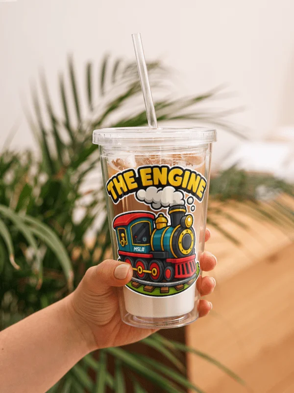 The Engine - Double Wall Clear Plastic Tumbler product image (1)