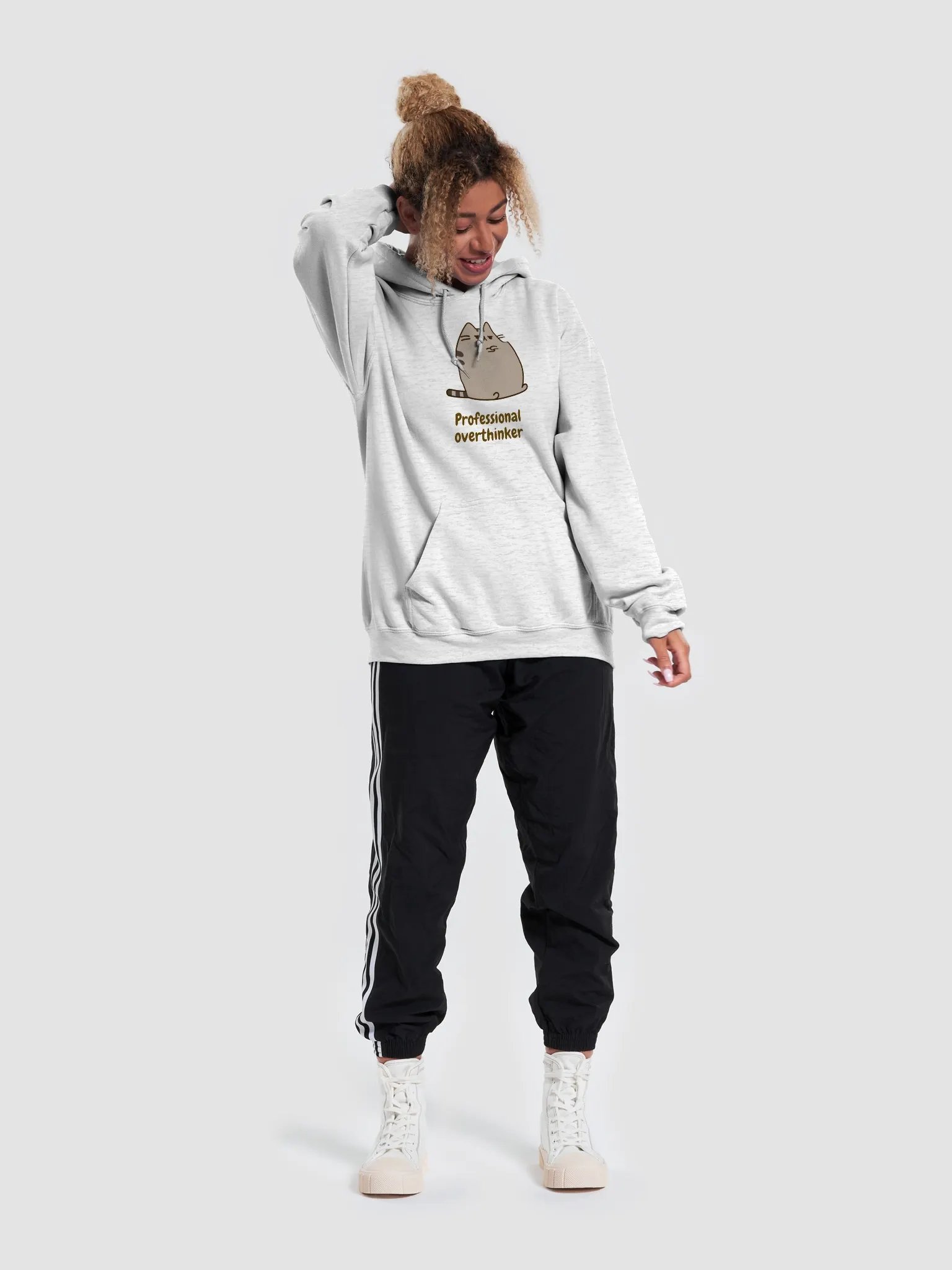 Meme Overthinker Cat Hoodie product image (45)