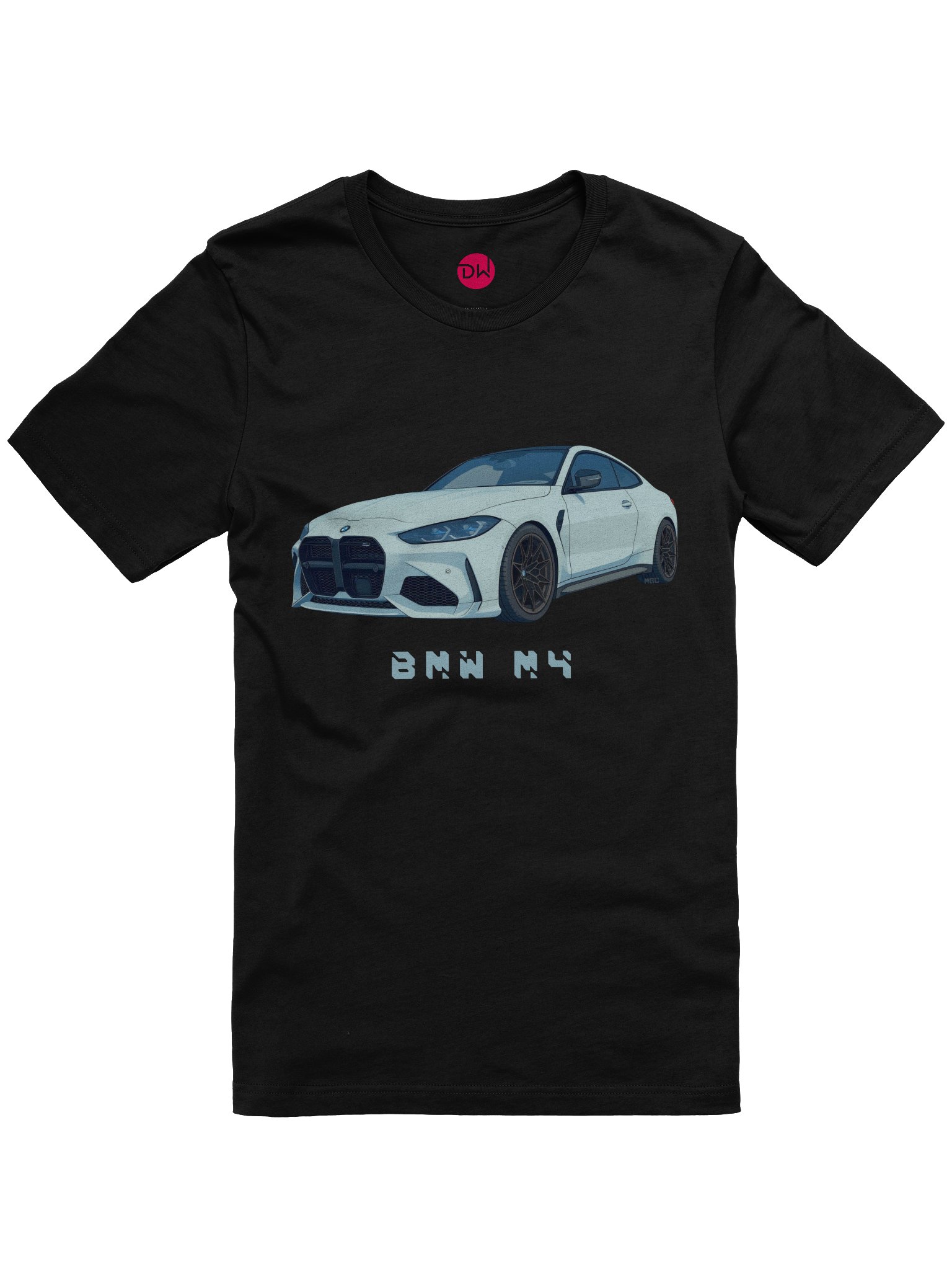Grey BMW M4 Shirt (Retro, Sketch, Silhouette) product image (6)