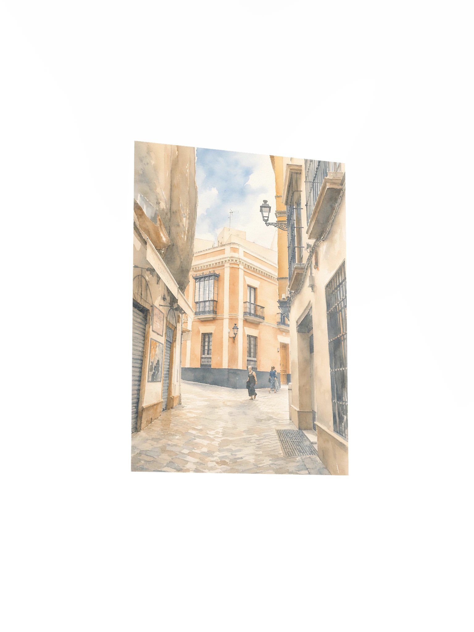 Seville Travel Wall Art Poster, Warm Neutral Cityscape Home Decor product image (5)