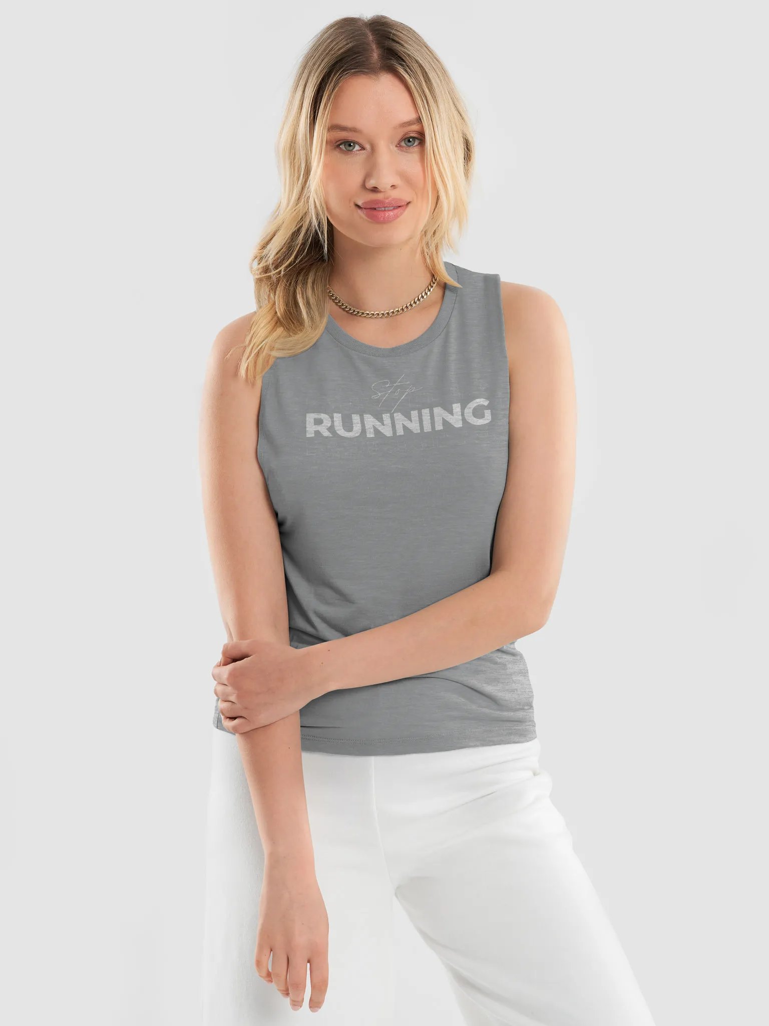 Women's Stop Running Muscle Tank product image (9)