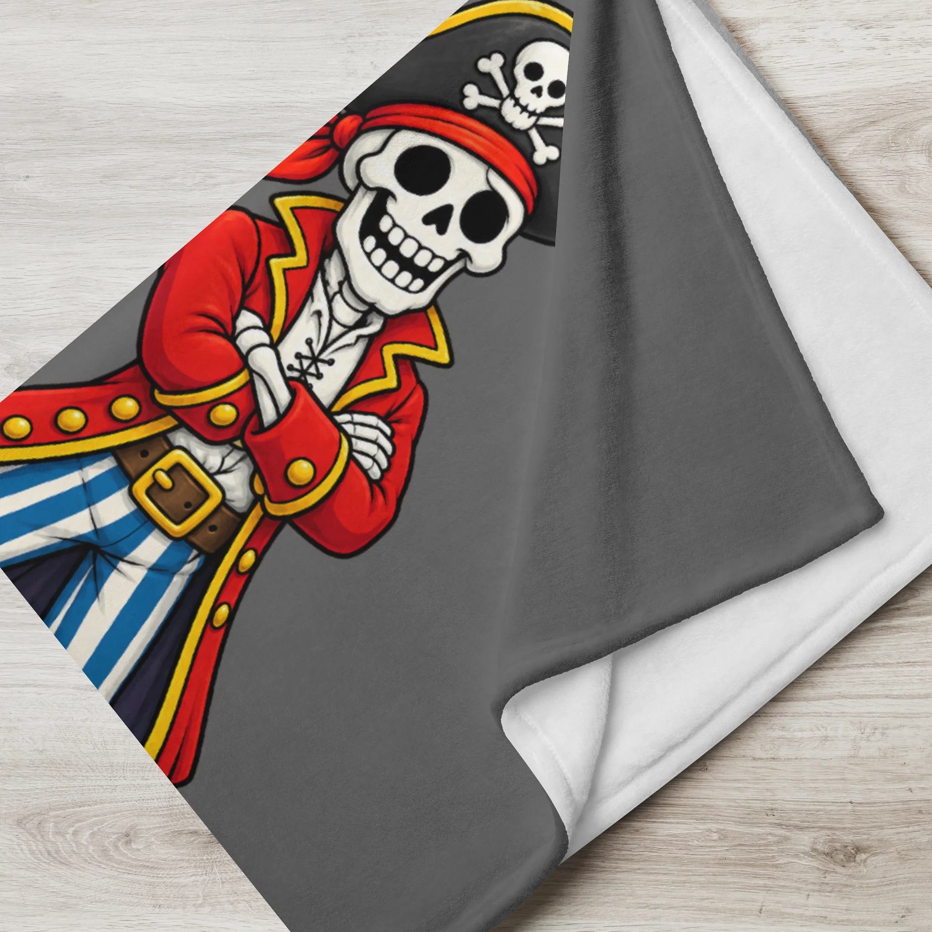 Captain Skully Adventure Courage Kindness - Throw Blanket product image (2)