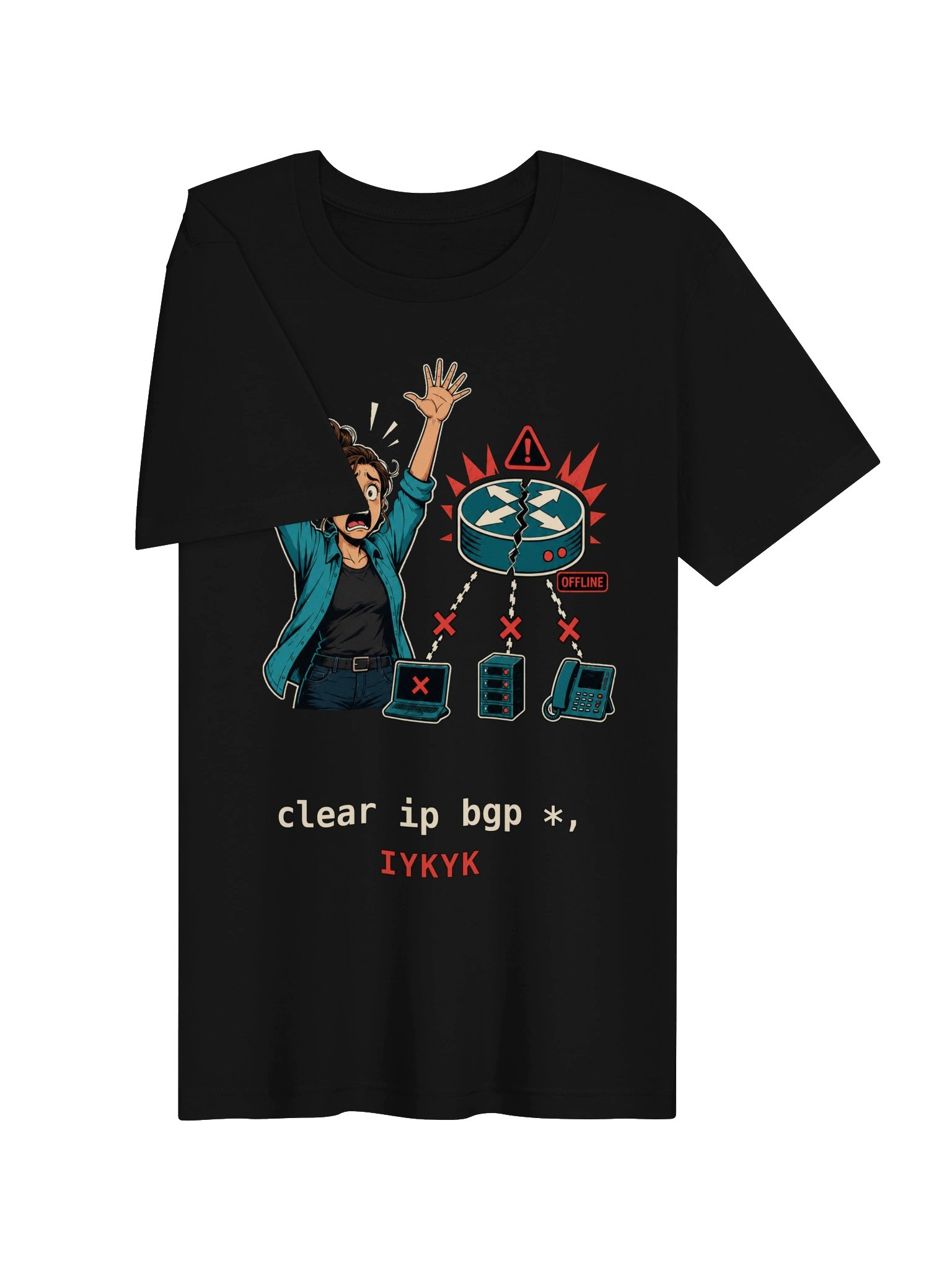 clear ip bgp * — IYKYK Tee (version 4) product image (3)