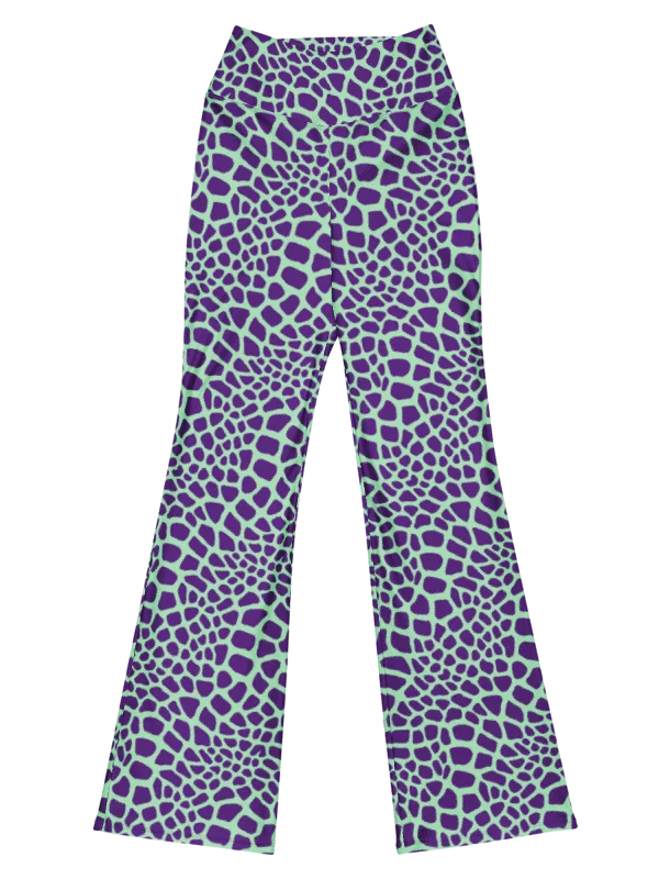 Green Giraffe Flare Leggings product image (1)