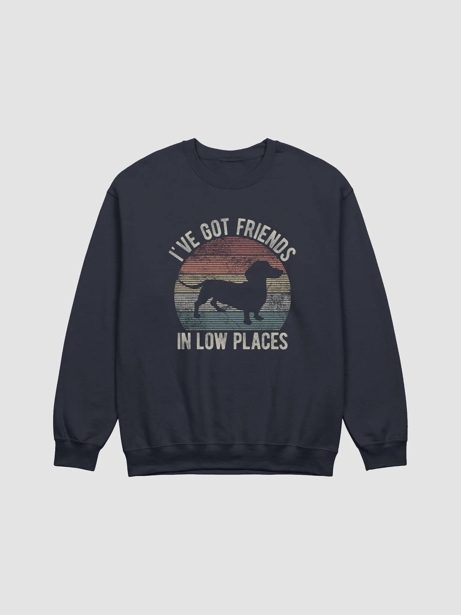 I've Got Friends in Low Places Dachshund Sweatshirt | Funny Vintage-Style Shirt for Wiener Pawrents product image (1)