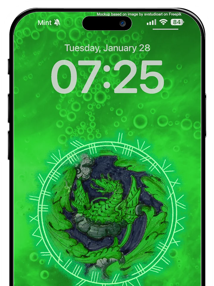Green Dragon Phone Wallpaper product image (1)