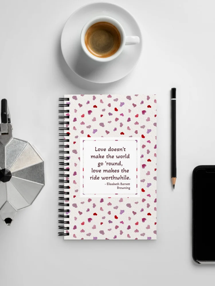 Love Makes the Ride Worthwhile Hearts Notebook product image (8)