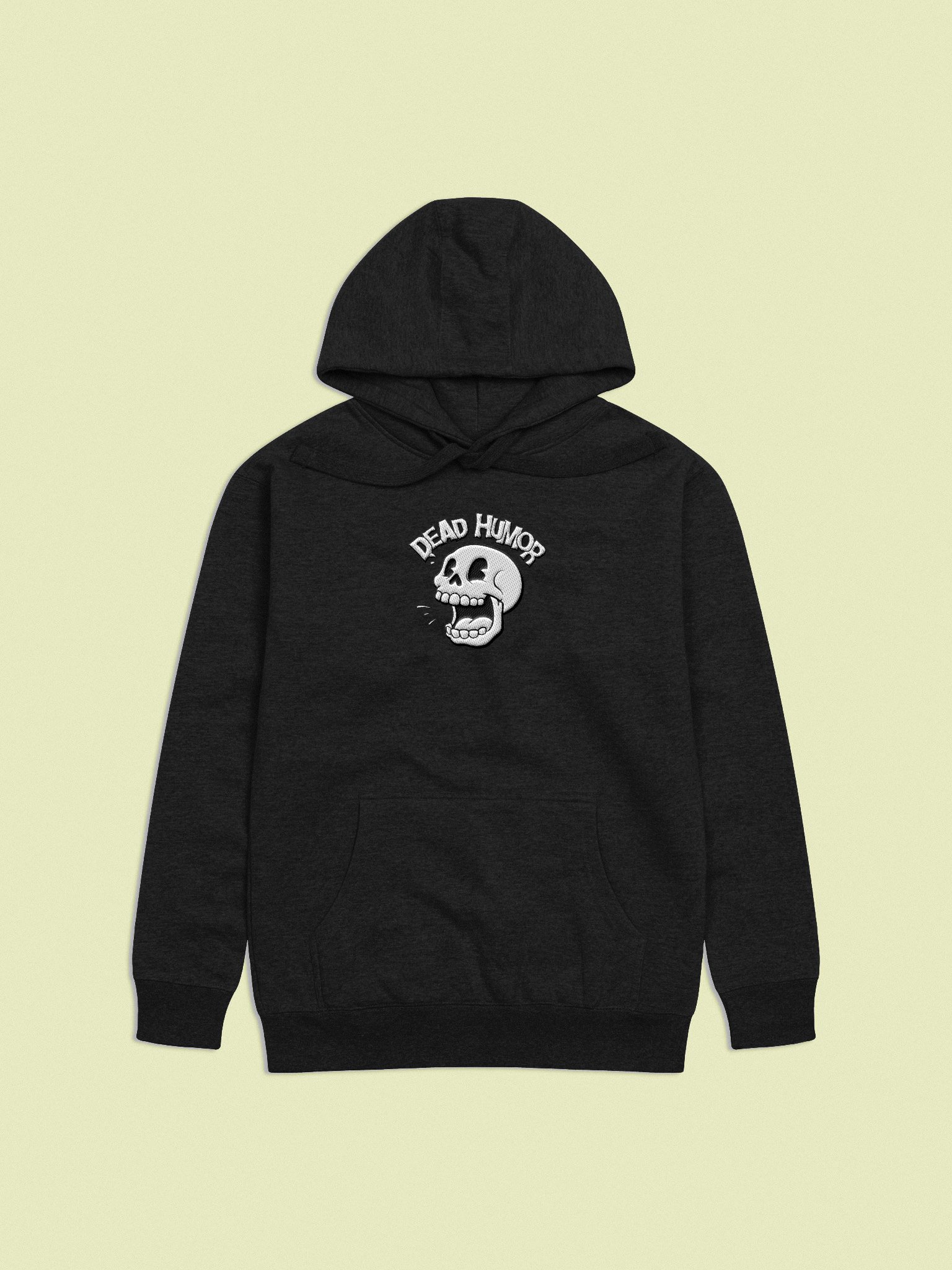 Laughing Skull Embroidered Pullover Hoodie product image (1)