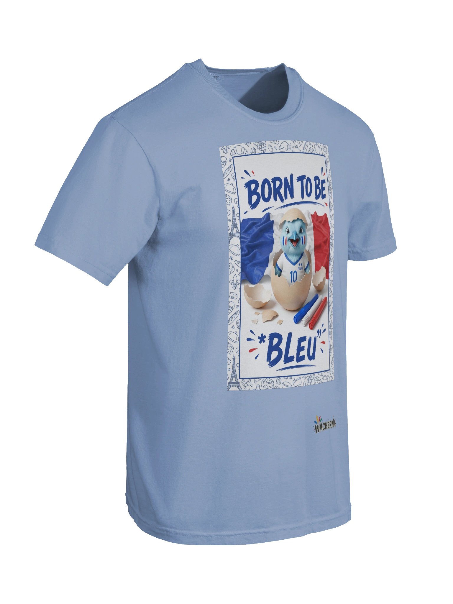Born to be Bleu Cute French Football Mascot T-Shirt – French Pride product image (3)