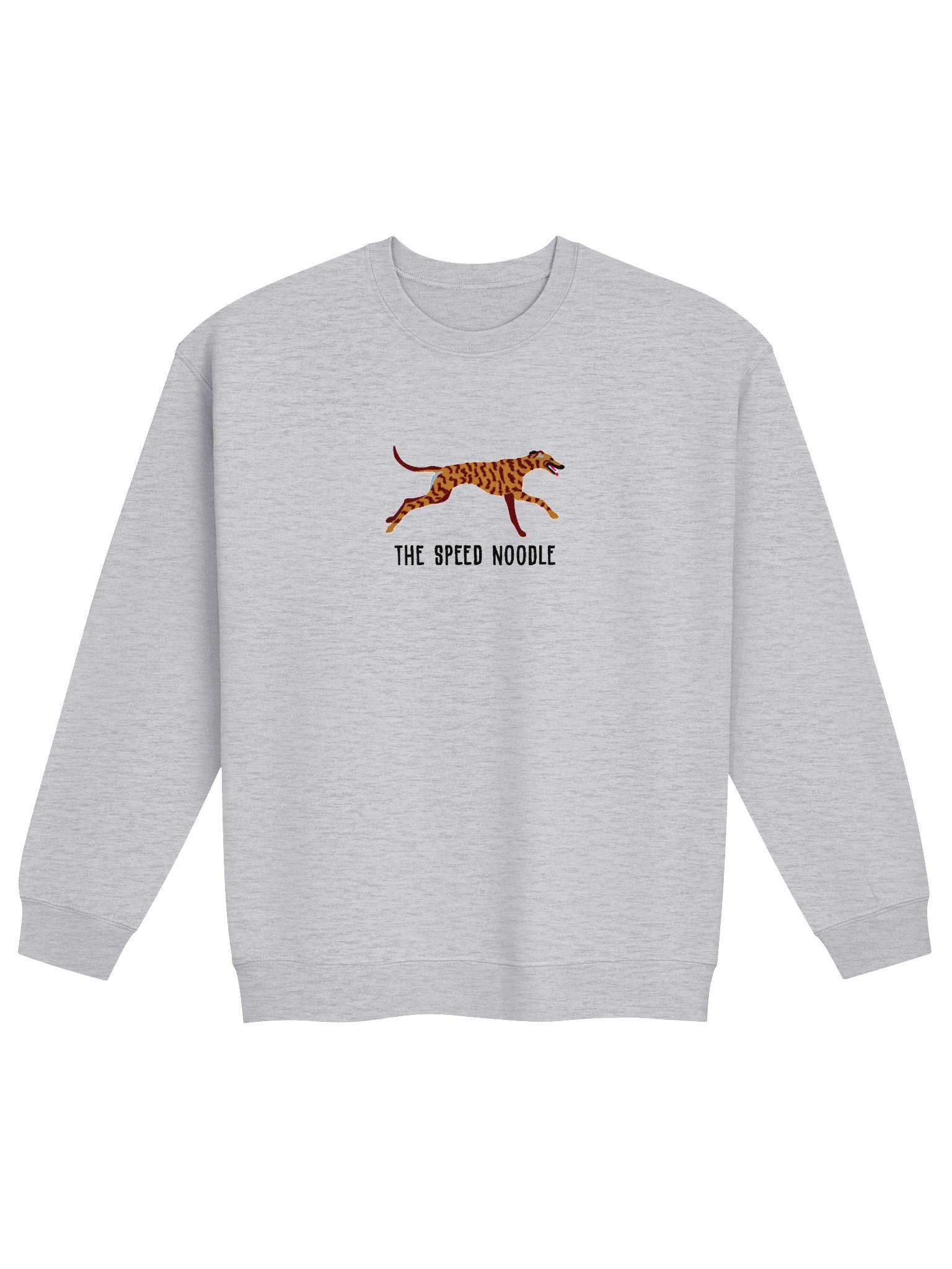 The Speed Noodle Sweatshirt (Embroidered) of an English Greyhound(Brindle 2) product image (4)