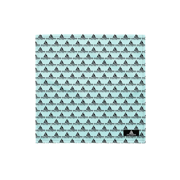LEANDRO DE LA VEGA BANDANA LGHT CYAN NAME LOGO product image (1)