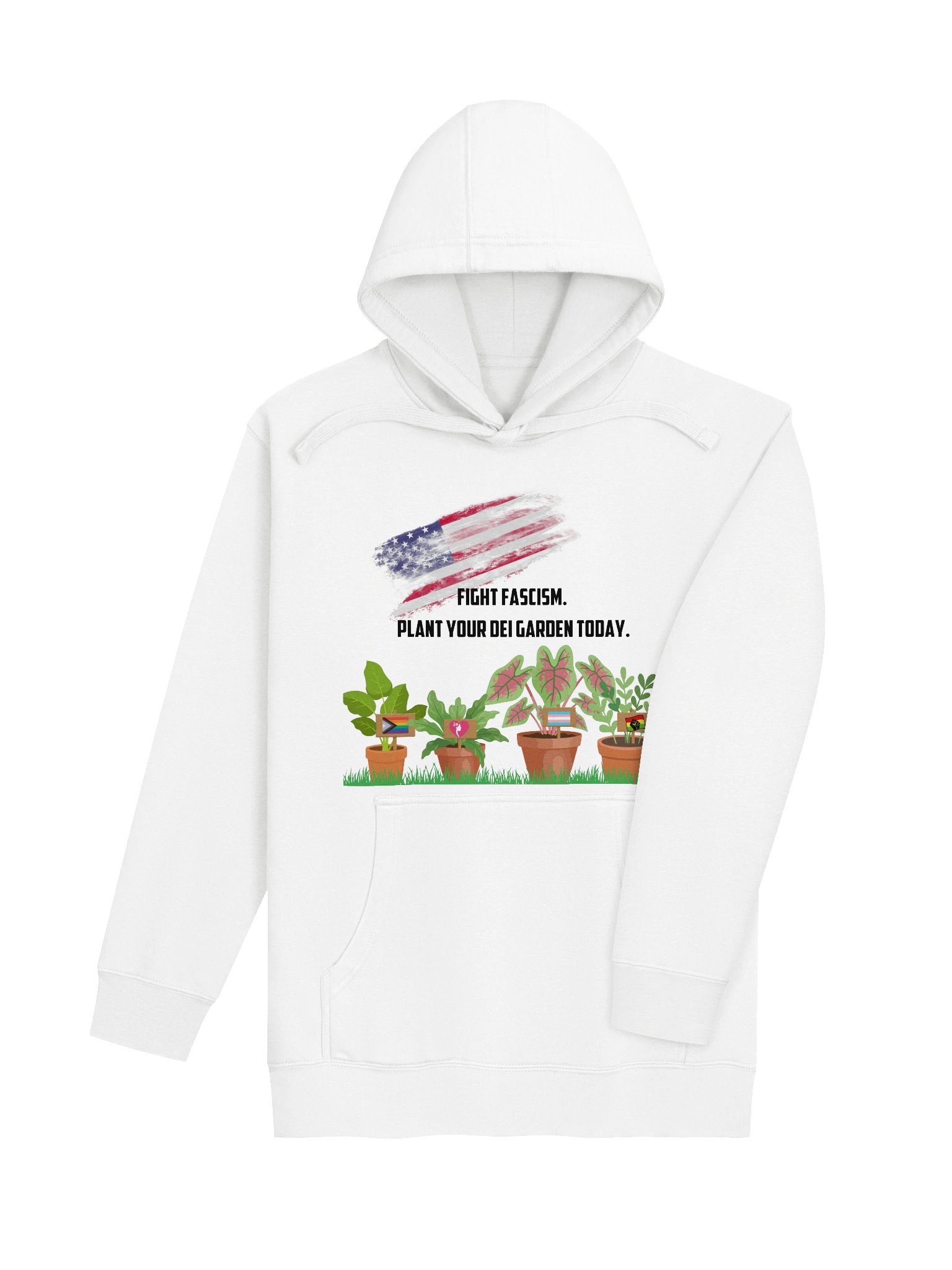 Fight Fascism DEI Garden Hoodie product image (4)