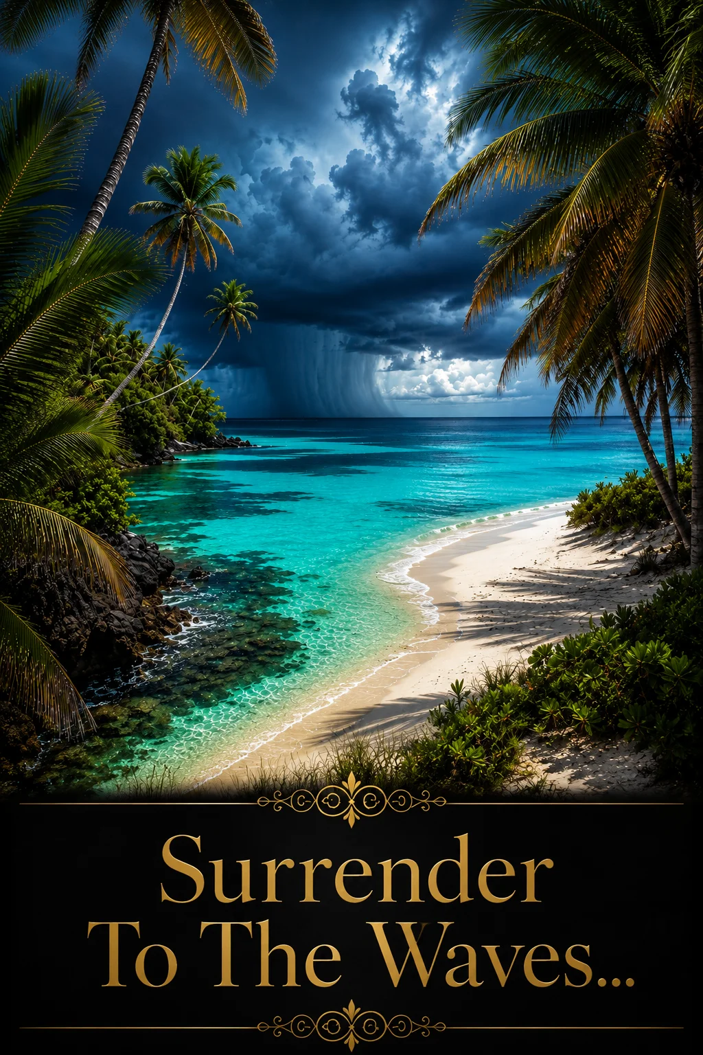 Surrender To The Waves - Dramatic Tropical Beach Wall Art product image (1)
