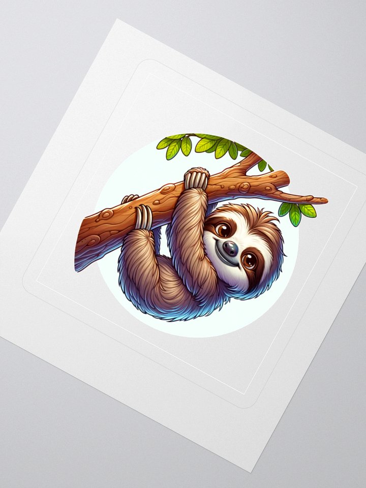 Smiling Sloth Kiss Cut Stickers product image (5)