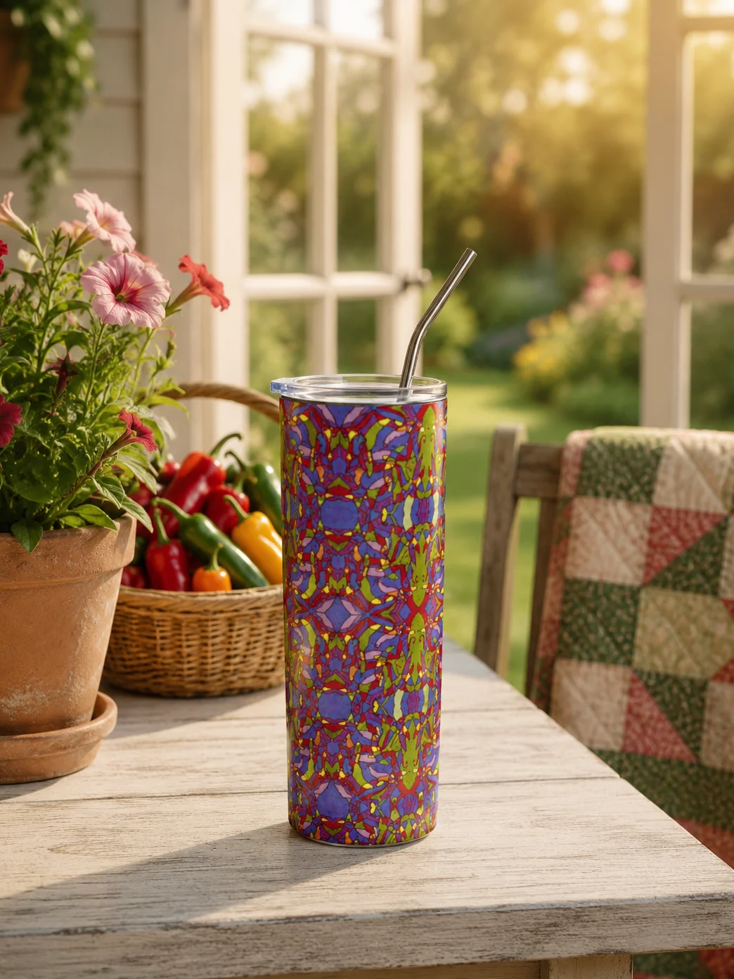 Pepper Spark – Mosaic Design Stainless Steel Tumbler product image (1)