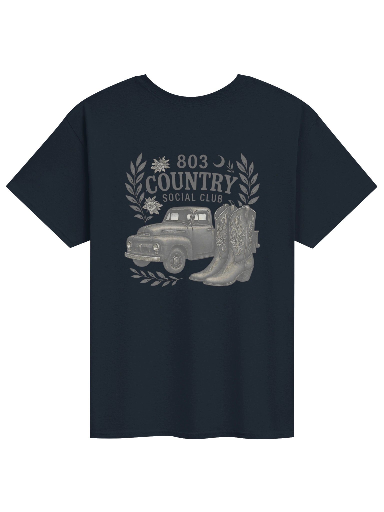 803 Country Social Club Vintage Truck Tee Gray Detail product image (2)