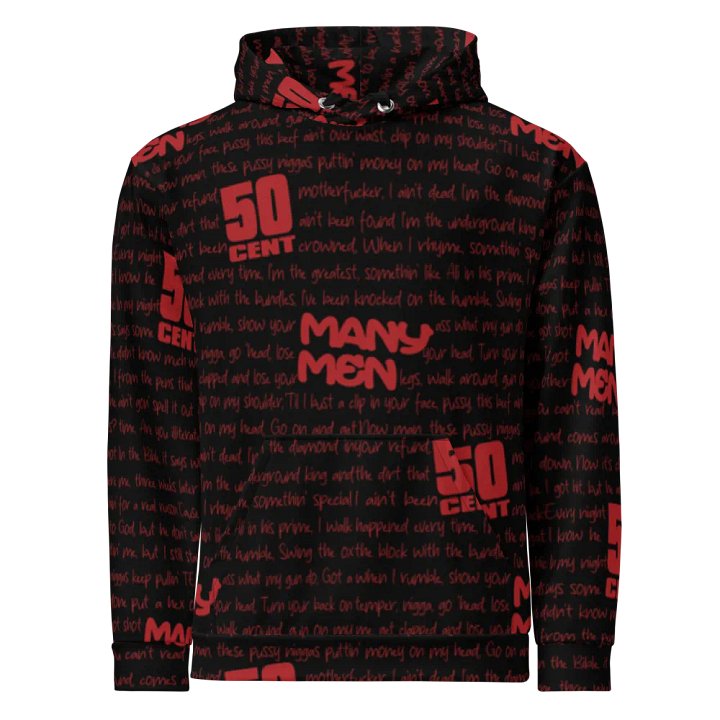 Many Men - 50 Cent - BLACK w/RED - Unisex Hoodie product image (2)