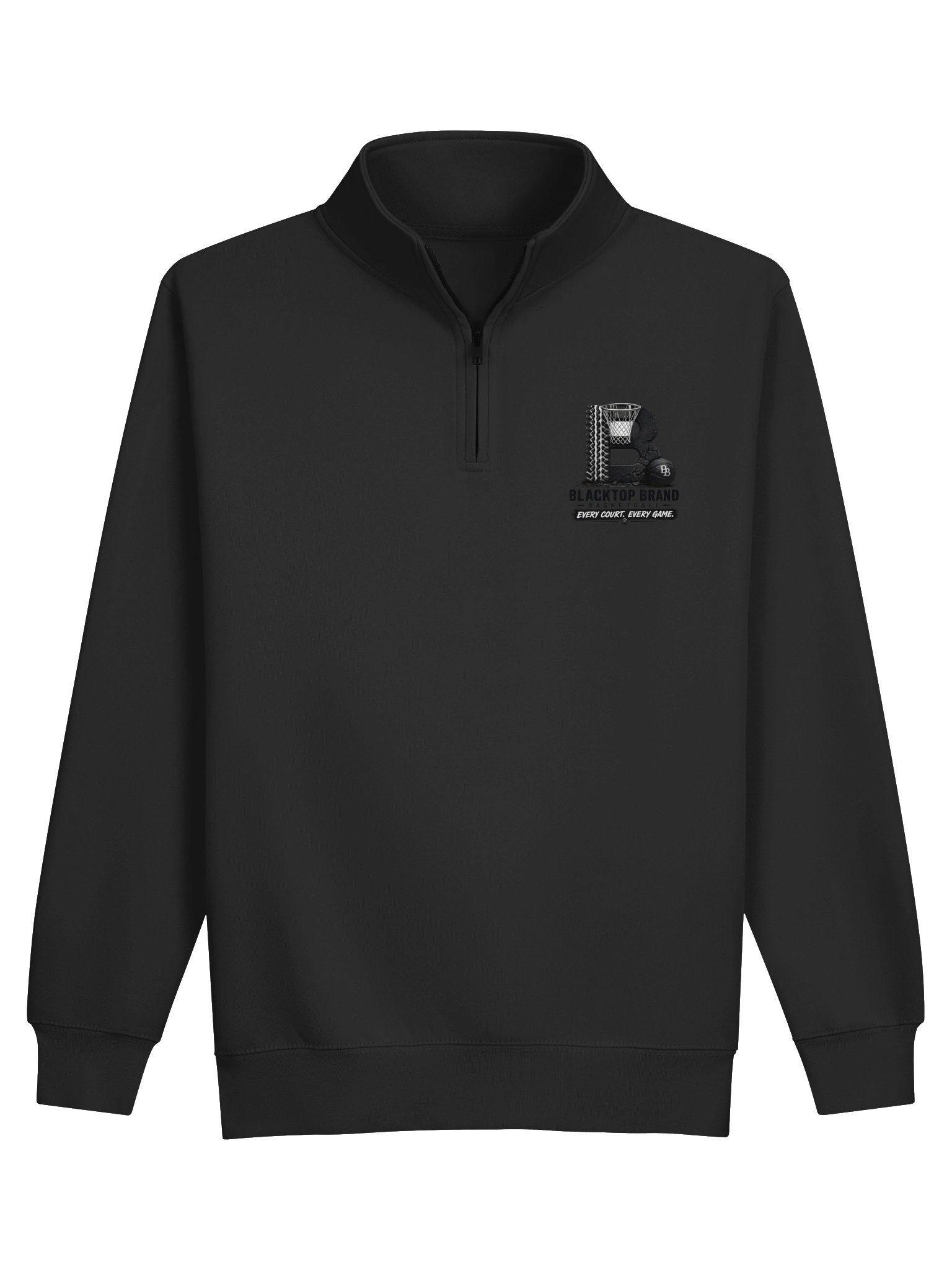 Blacktop Brand Basketball Quarter-Zip Sweatshirt product image (1)