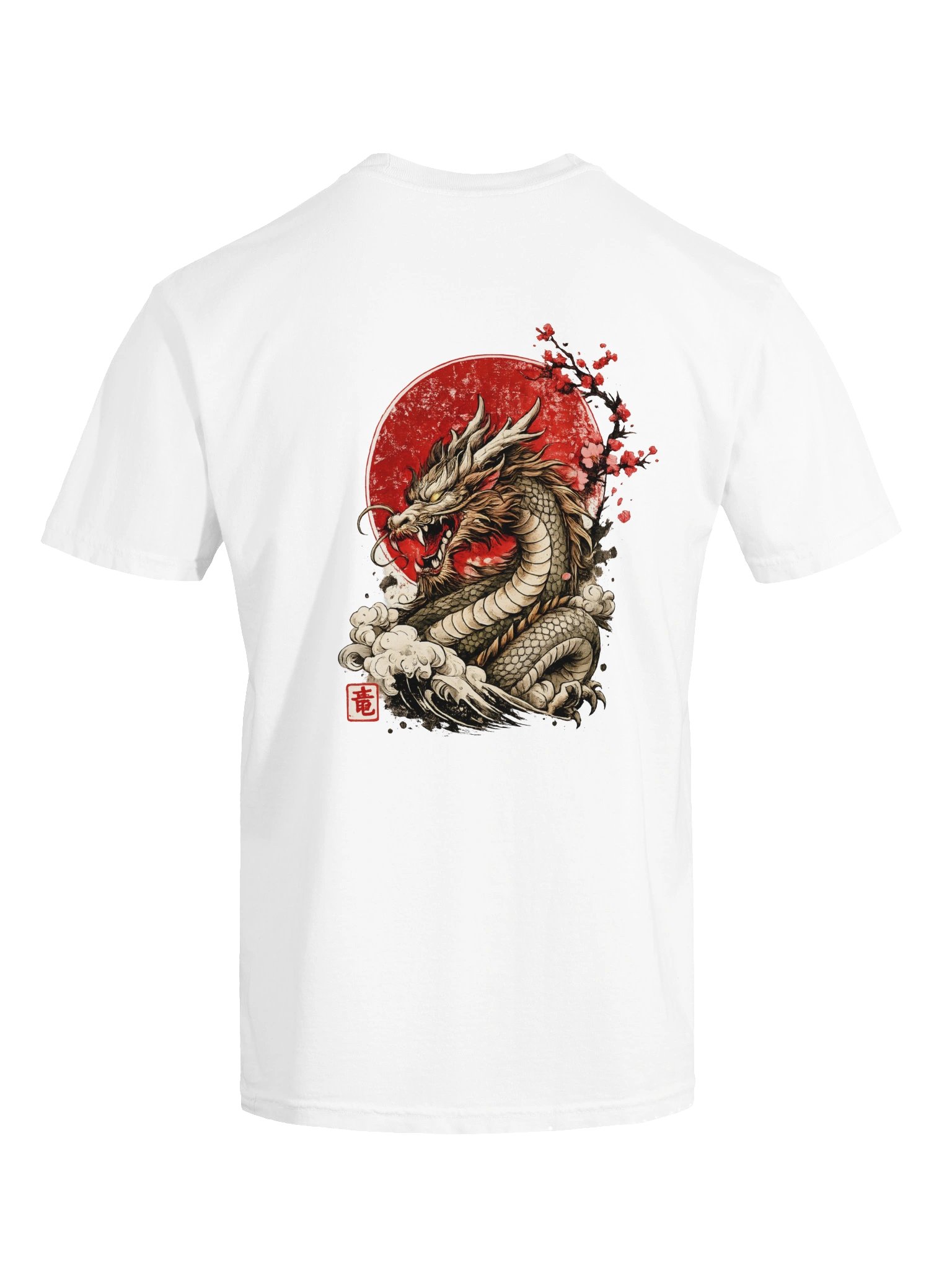 Dragon Sunset Tee — Japanese Kanji Dragon Graphic T-Shirt product image (9)