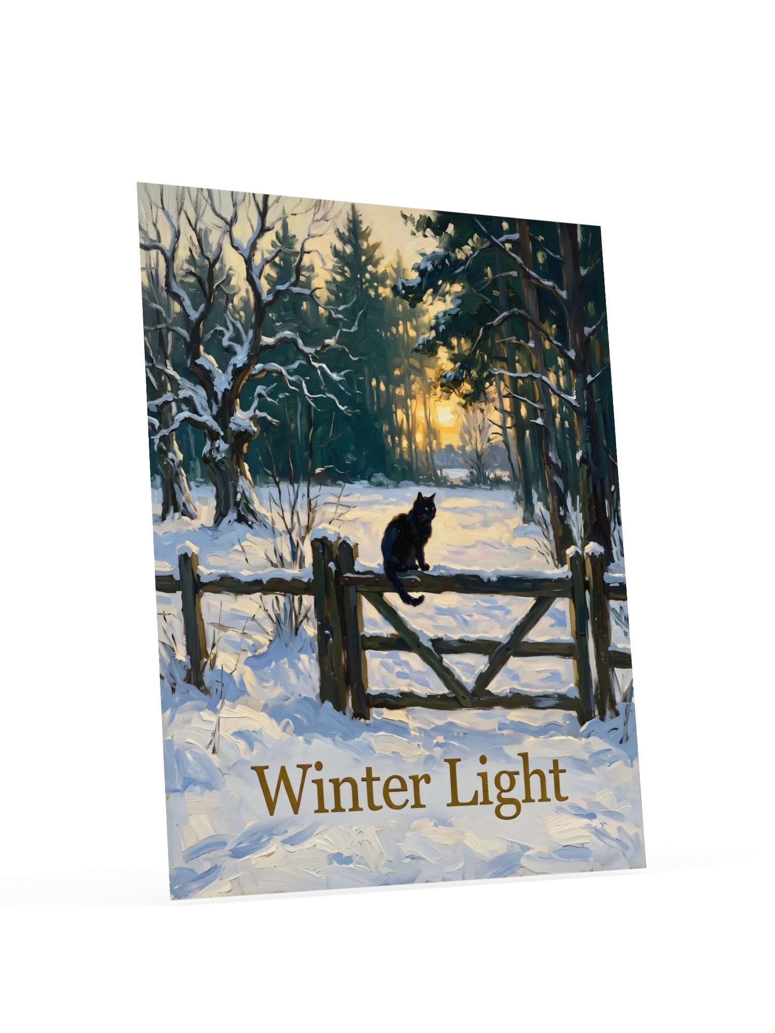 Winter Fence Cat Poster product image (18)