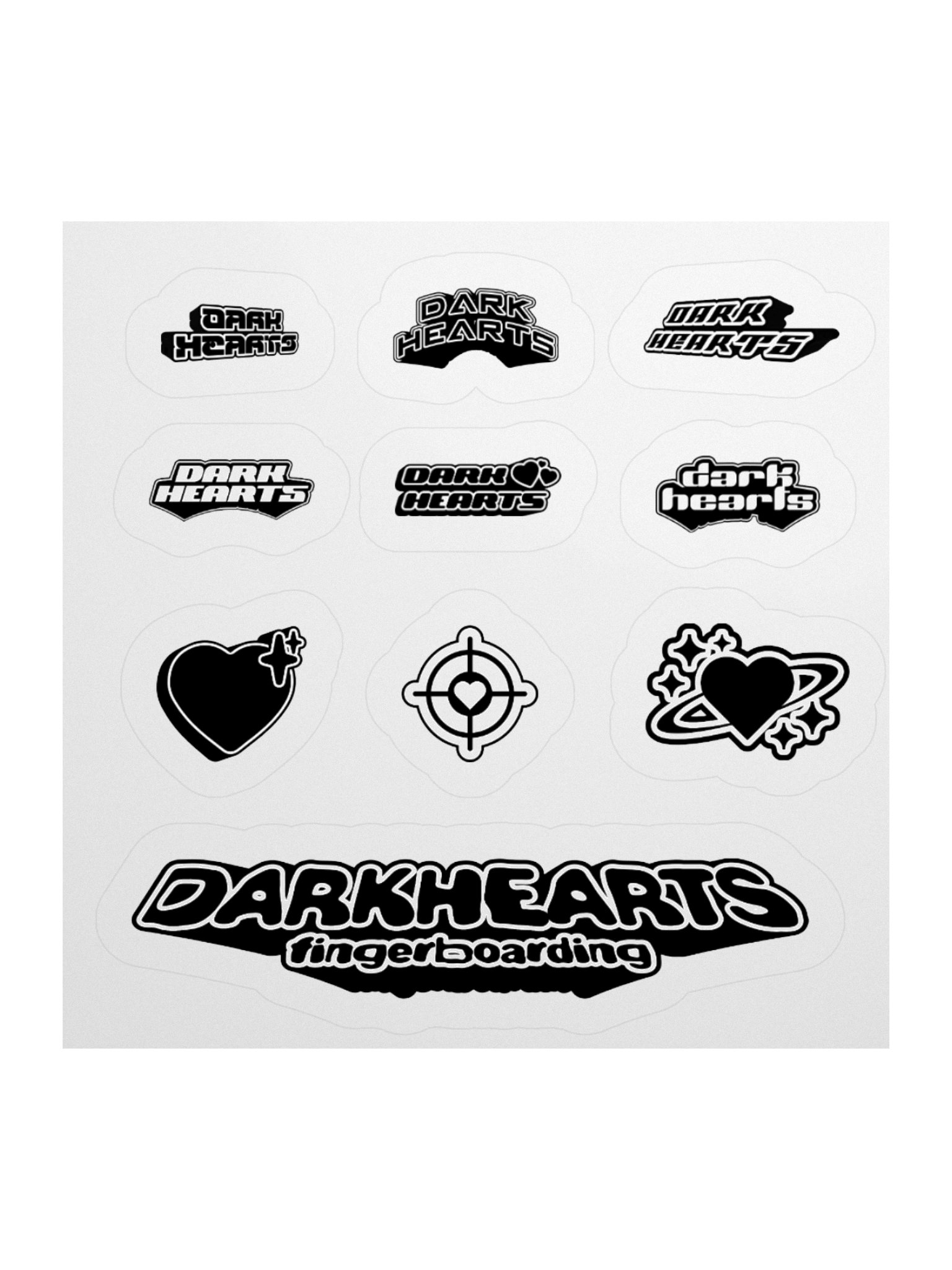 BLACK & WHITE STICKER SHEET product image (1)