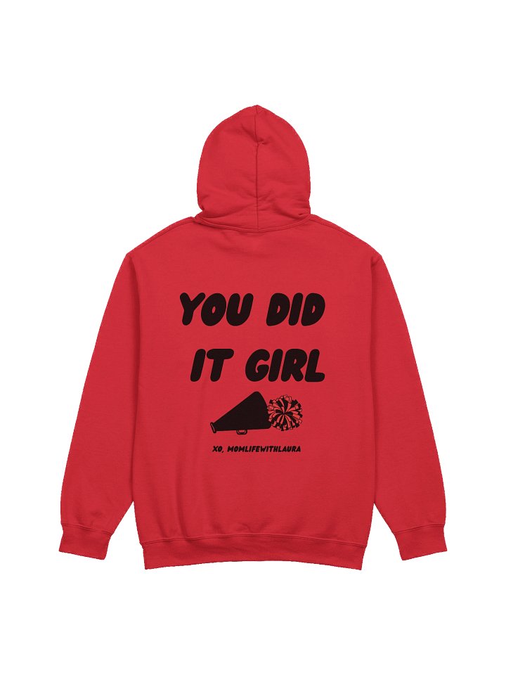 You Did it Girl Cheer Hoodie - Red/Black product image (2)