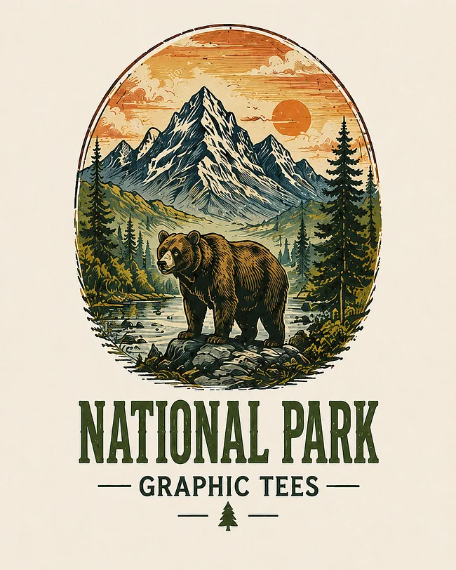 Vintage National Park Graphic Tees