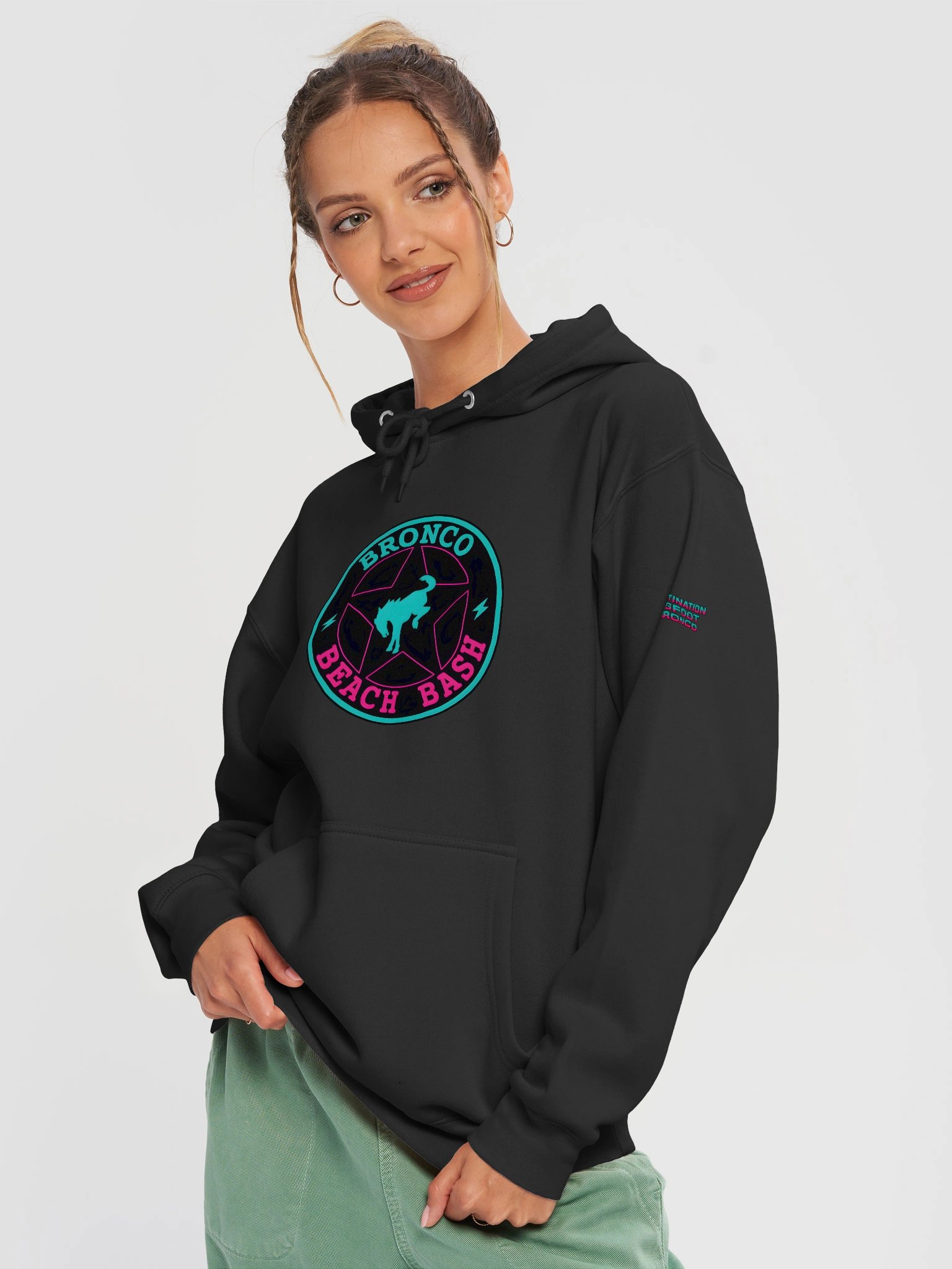 2025 Bronco Beach Bash Ocean City / Destination Bigfoot Bronco Collab Full Frontal Hoodie (Multiple Colors Available) product image (18)