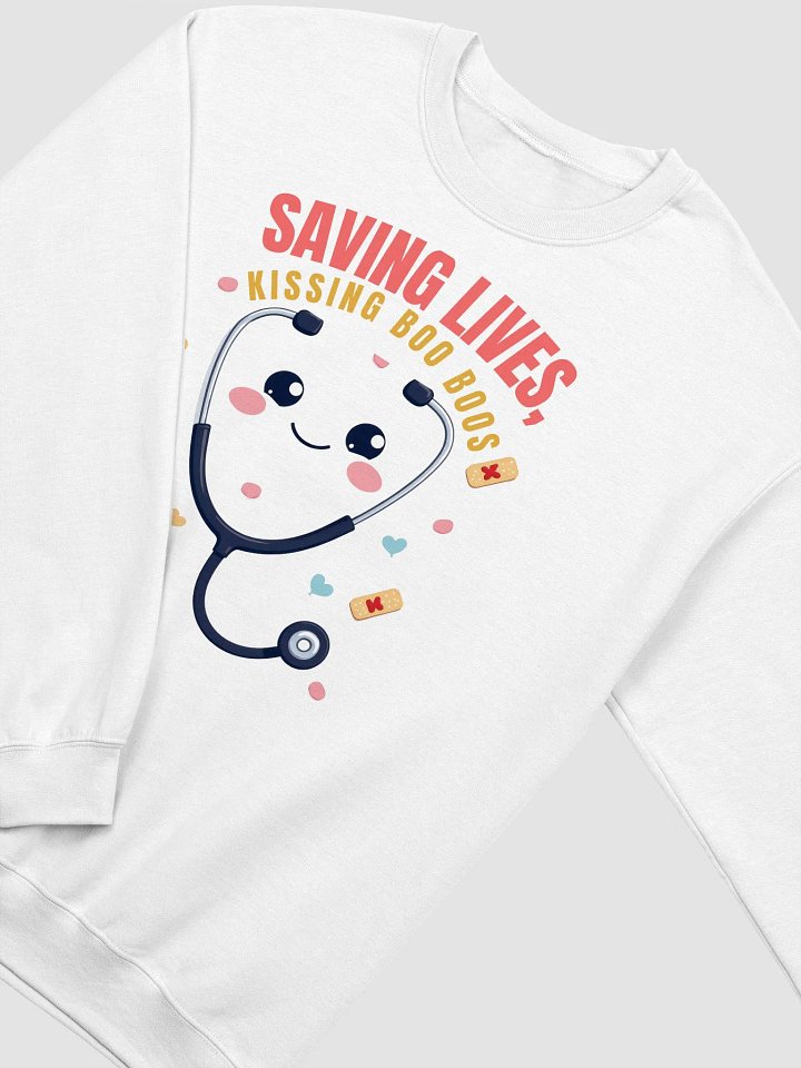 Smiling Stethoscope Crewneck Sweatshirt product image (6)