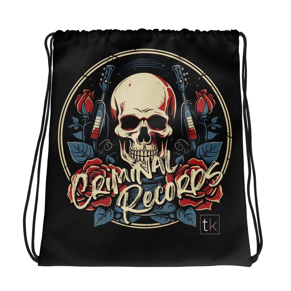 Criminal Records Drawstring Bag product image (1)