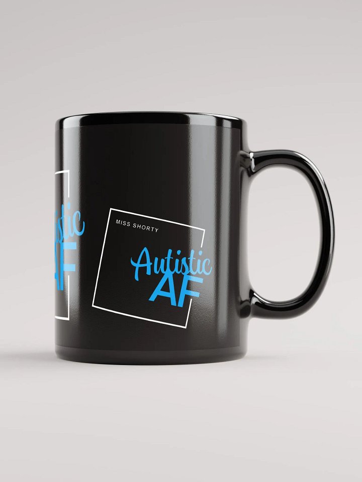 Autistic AF Mug - Black w/ Blue product image (1)
