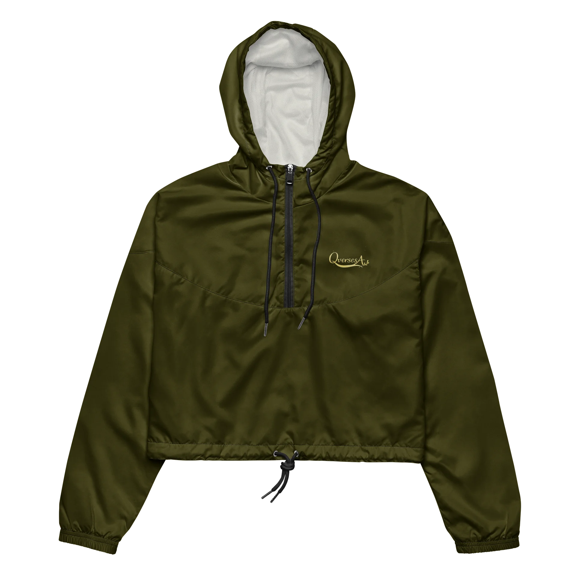 Green Women's Cropped Windbreaker product image (3)