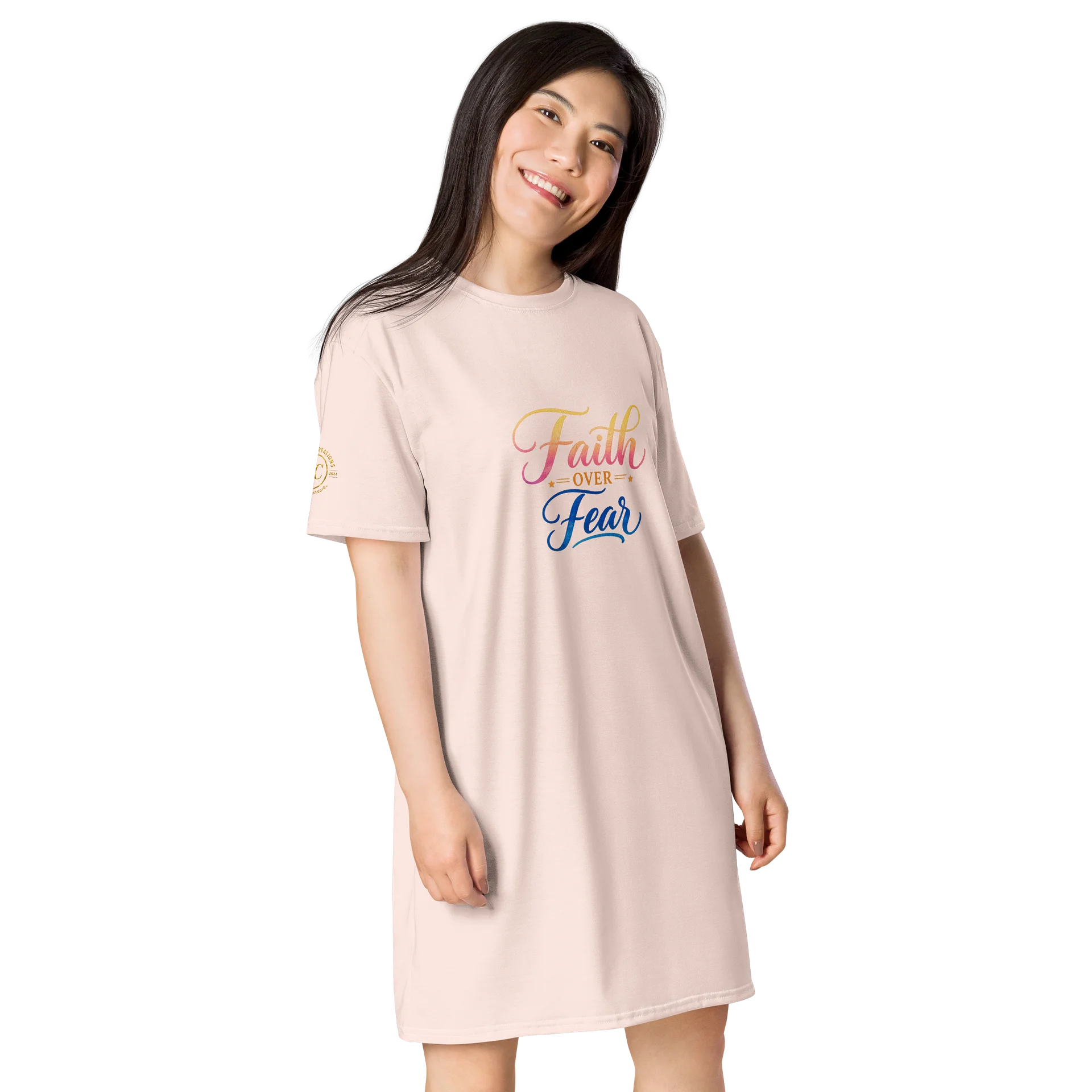 Faith Over Fear Signature T-Shirt Dress product image (4)