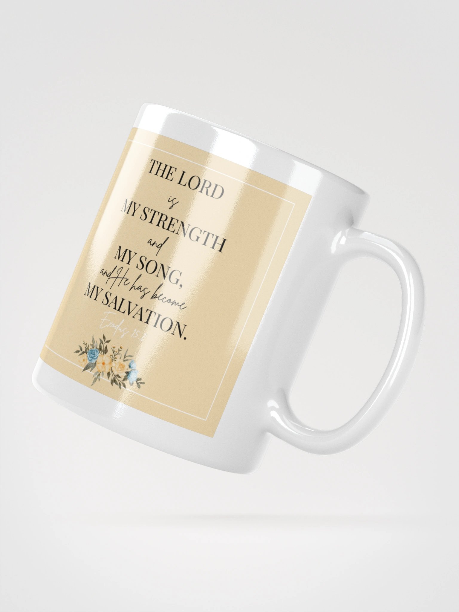 Exodus 15:2 Mug – Floral Design product image (4)