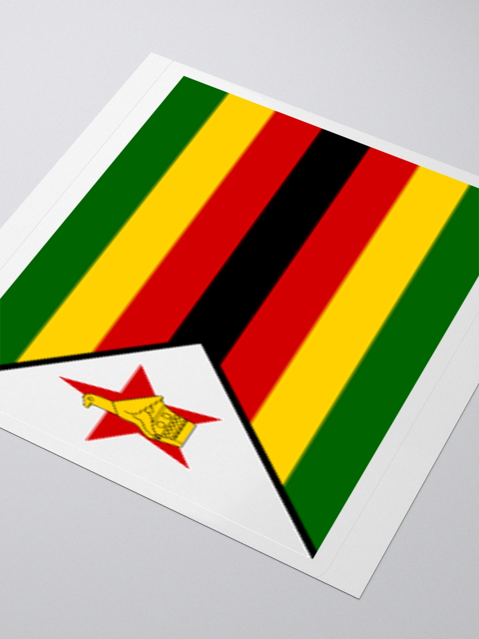 Zimbabwe Flag Sticker | Zimbabwe Bird Design | Durable Vinyl | 3 Sizes product image (9)