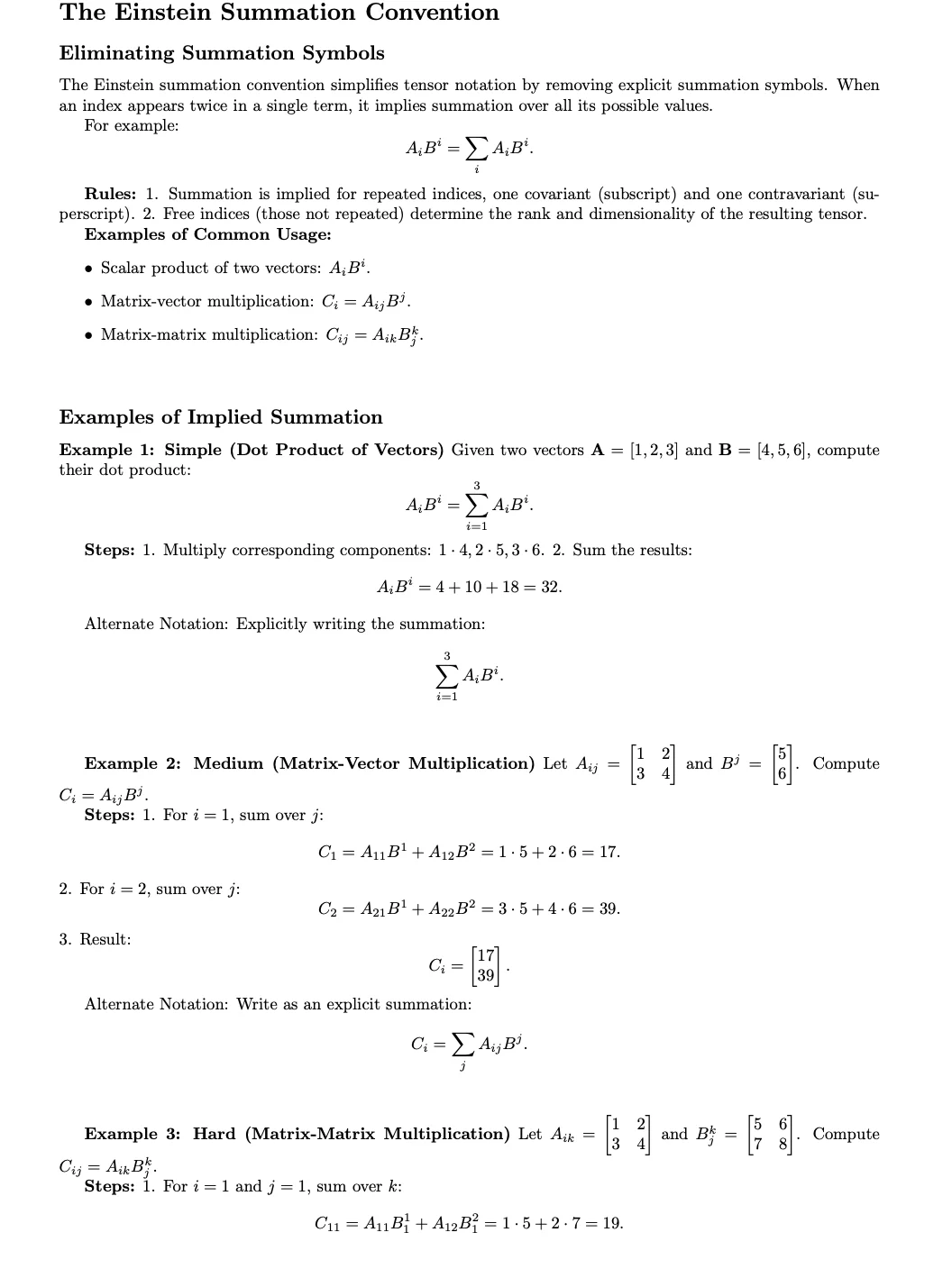 Index & Tensor Notation Crash Course AI SAMPLE for Comparison product image (3)