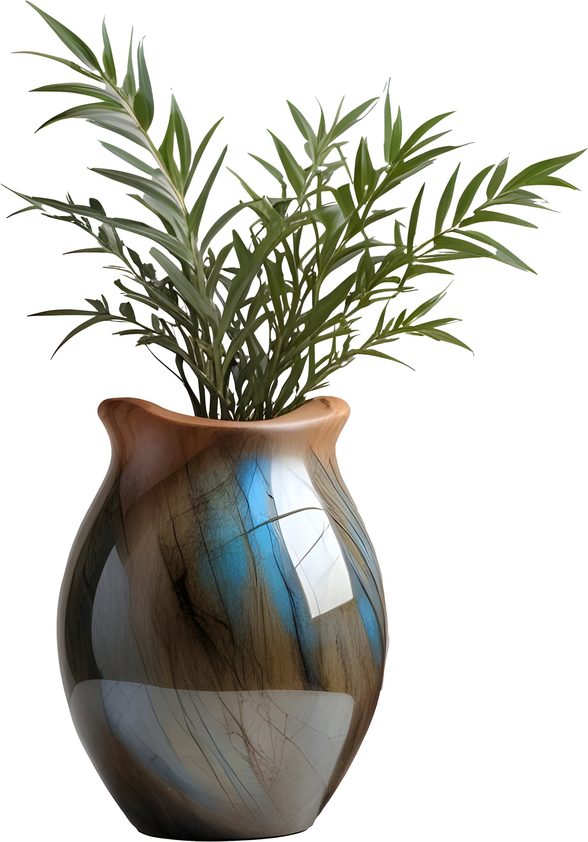 Celestial Grace – Boho Vase with plant PNG product image (1)