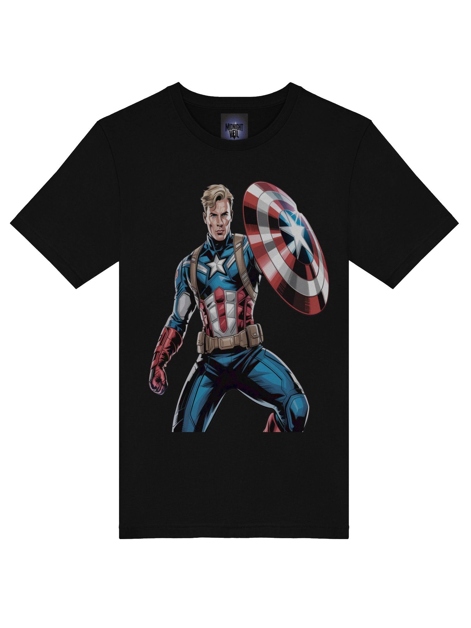 Lunar Lunge: Captain America Shadowed Sentinel T-Shirt product image (7)