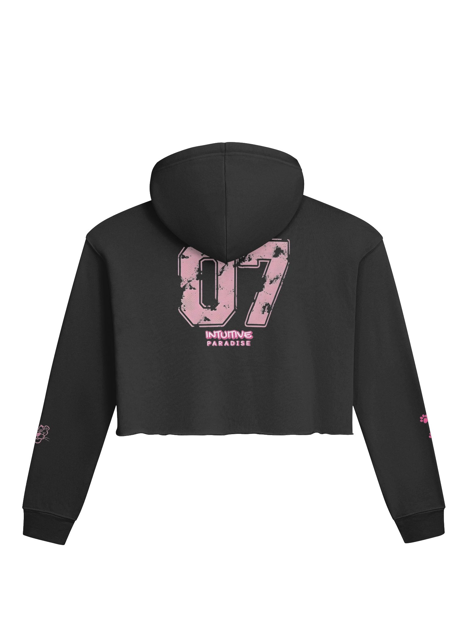 Whisker Pink Cartoon Crop Hoodie product image (2)