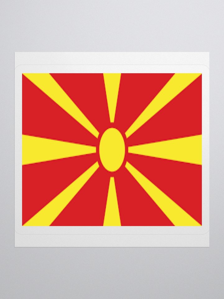 Exclusive North Macedonia Flag Kiss-Cut Stickers - High-Quality Vinyl, Multiple Sizes product image (3)
